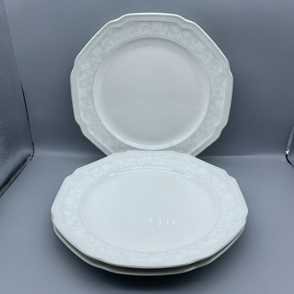 Set of 3 Mikasa 10 3/4" Ultima China Dinner Plates SABRINA Pattern - Picture 1 of 10